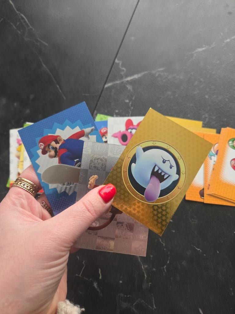 Super Mario Trading Card Collection - Panini, Ophalen of Verzenden, Gebruikt, Meerdere kaarten, Foil