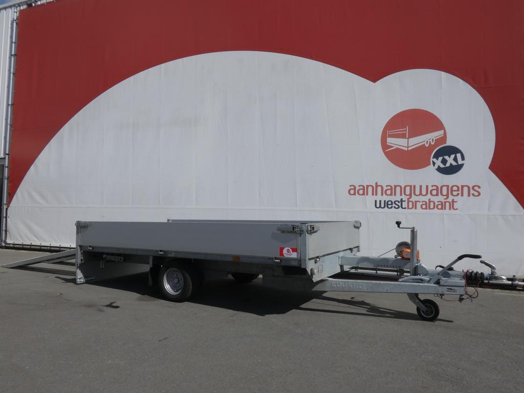 Tweedehands Eduard  Plateauwagen enkelas  310x160cm  1500kg, Auto diversen, Aanhangers en Bagagewagens
