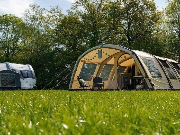 Obelink Miami Air opblaasbare tunneltent (4 persoons), Caravans en Kamperen, Tenten, Ophalen, Zo goed als nieuw, Tot en met 4
