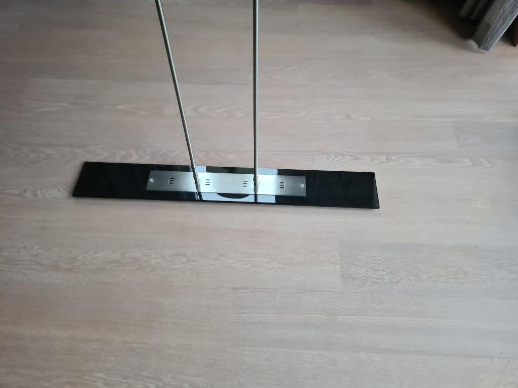 moderne eettafellamp 4 x 20 watt, Ophalen, Zo goed als nieuw, Glas, 75 cm of meer