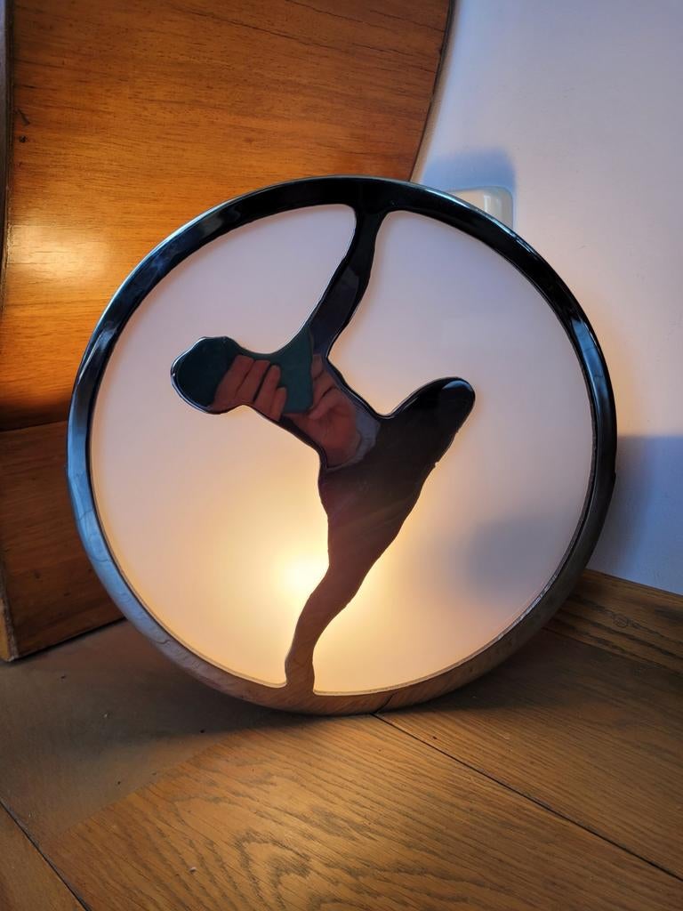 Art Deco wandlamp bioscooplamp dansende vrouw, Ophalen of Verzenden