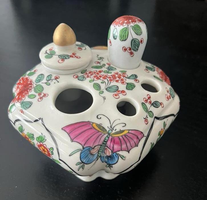 Desvres antiek/vintage inktpotje, Ophalen of Verzenden