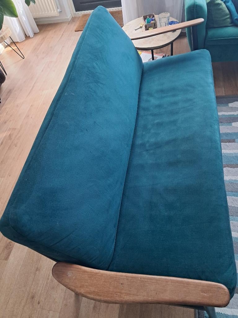 Prachtig groen bankje, Ophalen, Gebruikt, Tweepersoons, 75 tot 100 cm