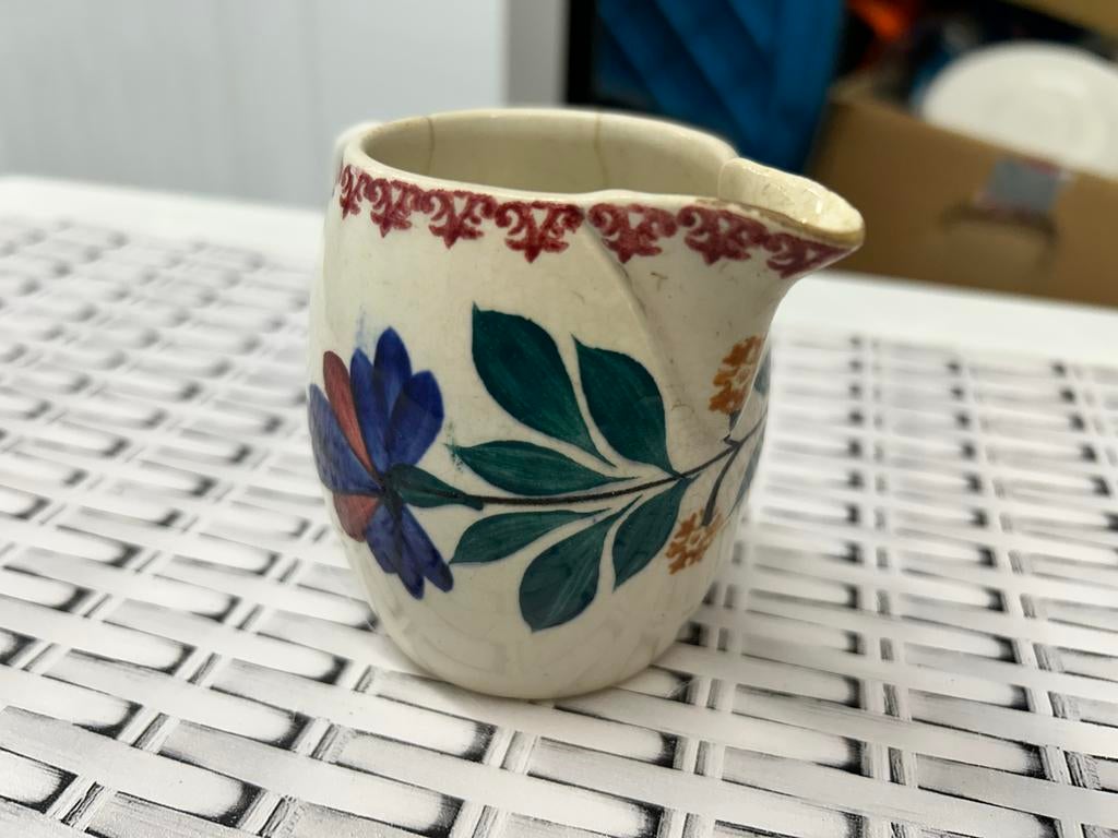 Boerenbont decor 201b melkkannetje met pollingrand, Antiek en Kunst, Ophalen of Verzenden