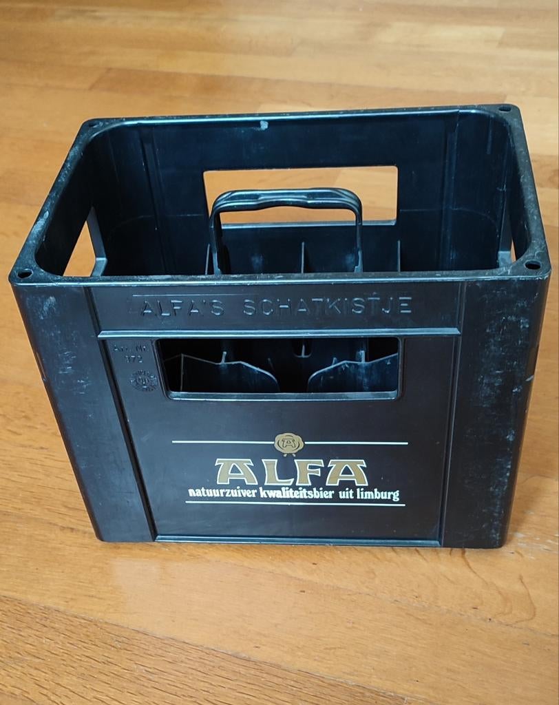 Alfa bier kratje zwart ., Ophalen of Verzenden, Gebruikt, Overige merken