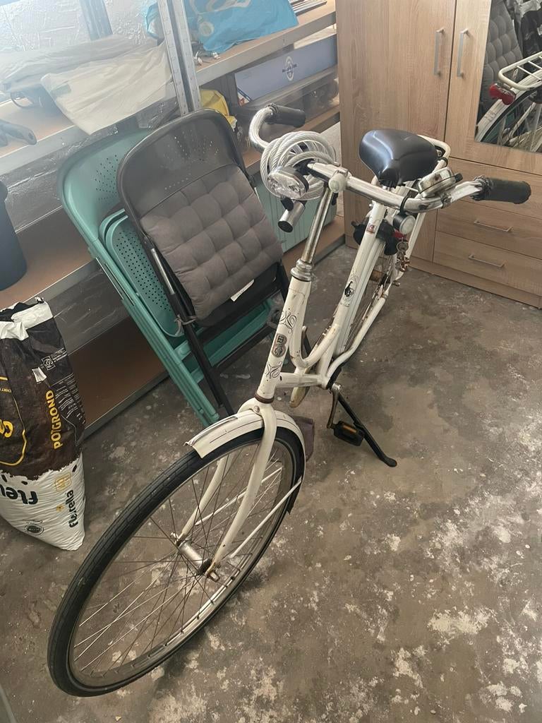 Witte old dutch fiets, Ophalen, Gebruikt, Terugtraprem