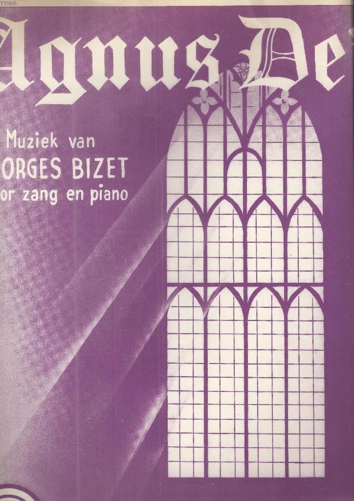 Bo456 bladmuziek agnus dei georges bizet zang en piano, Gebruikt, Zang, Ophalen of Verzenden, Artiest of Componist