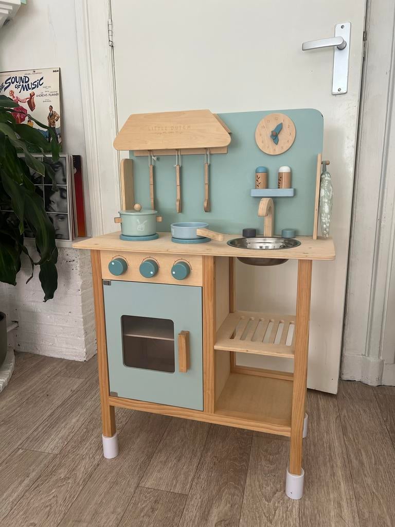 Little Dutch speelkeuken blauw compleet, Ophalen, Gebruikt, Hout, Speelkeuken