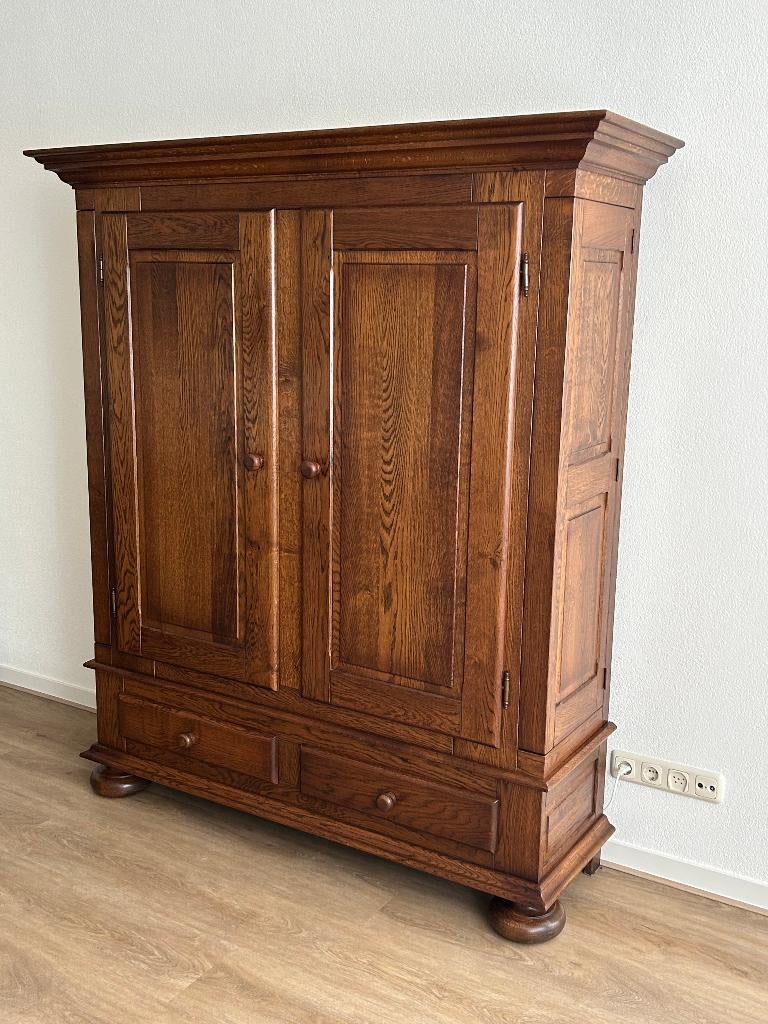 Massief eikenhouten kast | buffetkast | uniek exemplaar!, Ophalen, Gebruikt, 100 tot 150 cm, Eikenhout