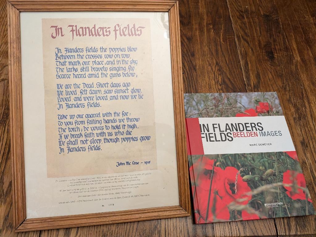 In Flanders Fields, John Mc Crea 1915 - gedicht en boek, Ophalen of Verzenden, Zo goed als nieuw, Marc Demeyer