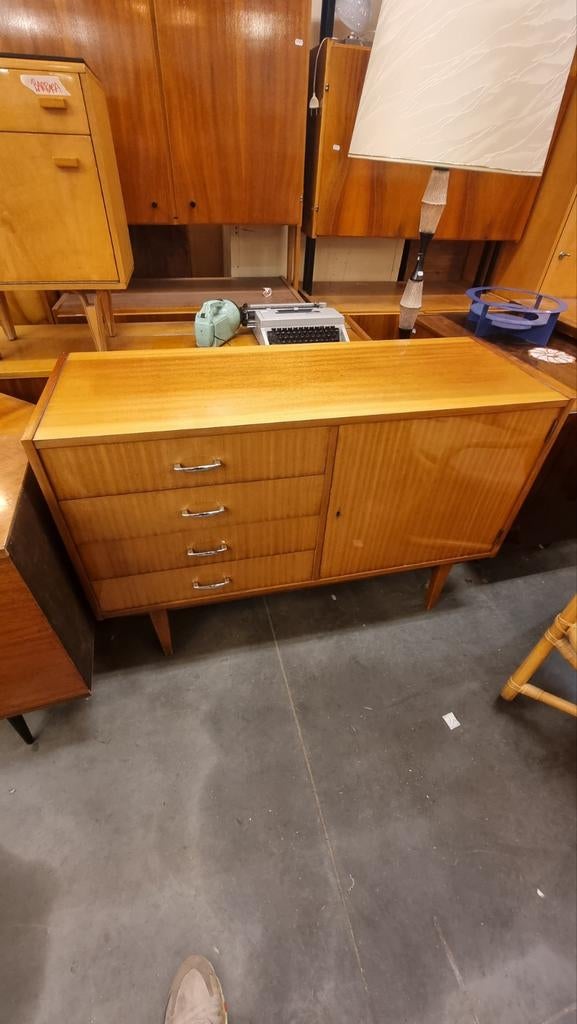 Vintage dressoir met lades jaren 60, Gebruikt, ,, Ophalen of Verzenden, ,
