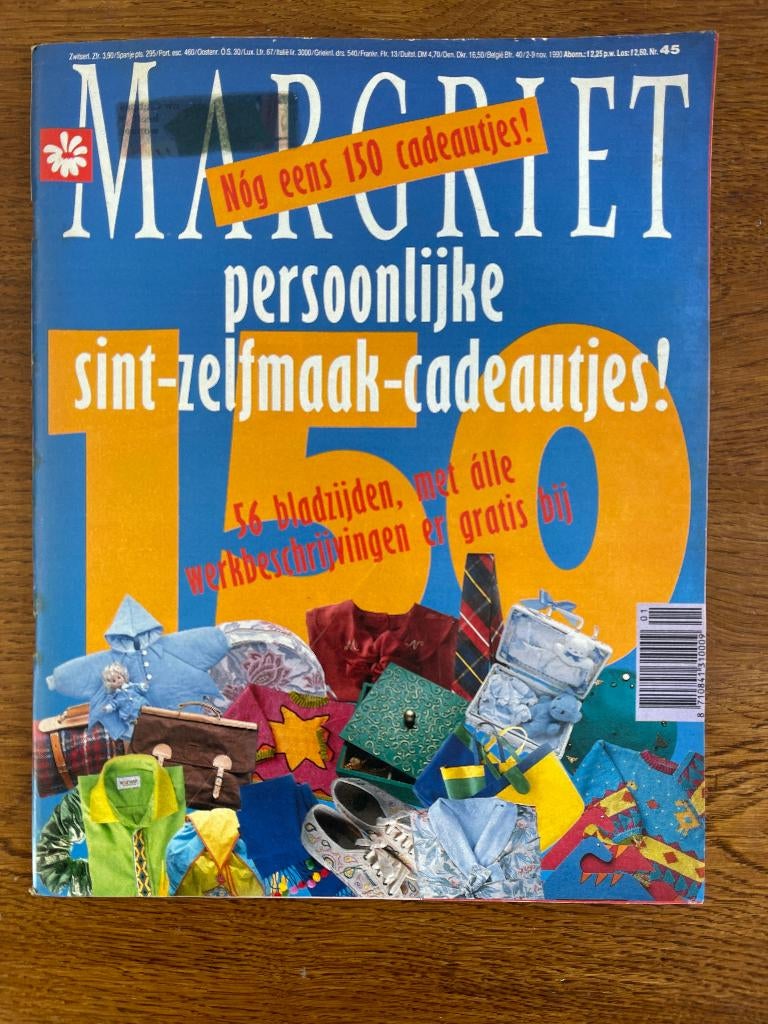 "Margriet" November 1990 '150 Sint-zelfmaak-cadeautjes!', Ophalen of Verzenden, Nieuw
