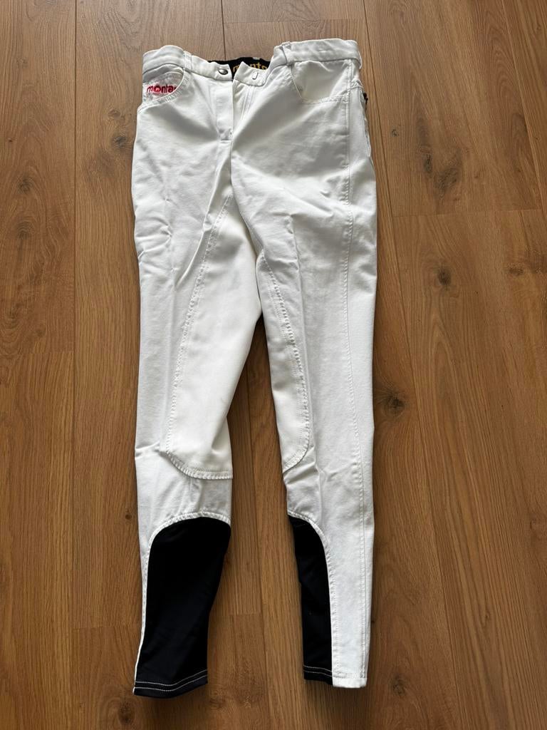 Mooie witte wedstrijd rijbroek Montar, Dieren en Toebehoren, Paardrijkleding, Ophalen, Dressuur, Onderkleding, Zo goed als nieuw