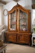 Queen Ann Vitrinekast brocante barok kast eiken glas, Ophalen