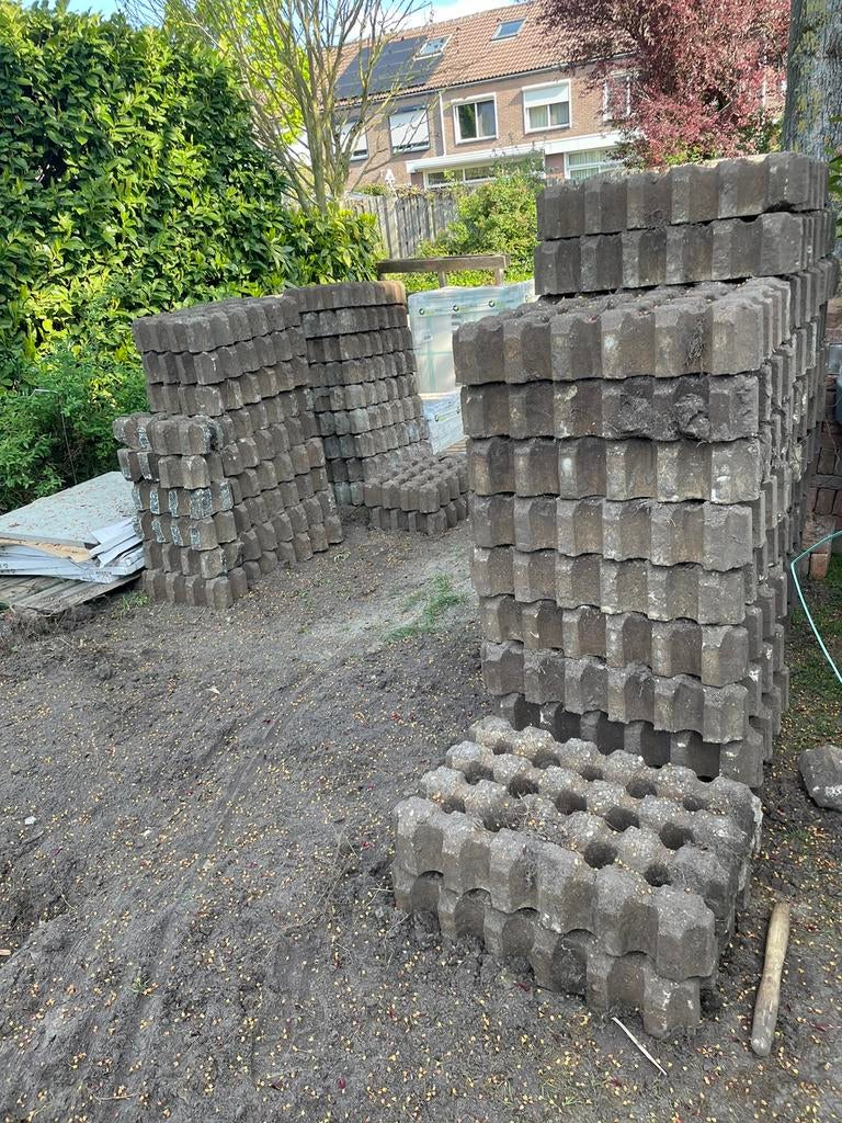 GRASTEGELS GRATIS, Ophalen, Gebruikt, Beton, Klinkers