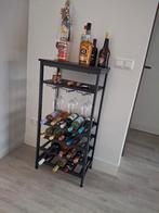 Hout/Metaal wijnrek. H100 B50 D30. Zgan. 35 euro, Huis en Inrichting, Woonaccessoires | Wijnrekken, 15 tot 25 flessen, Ophalen of Verzenden