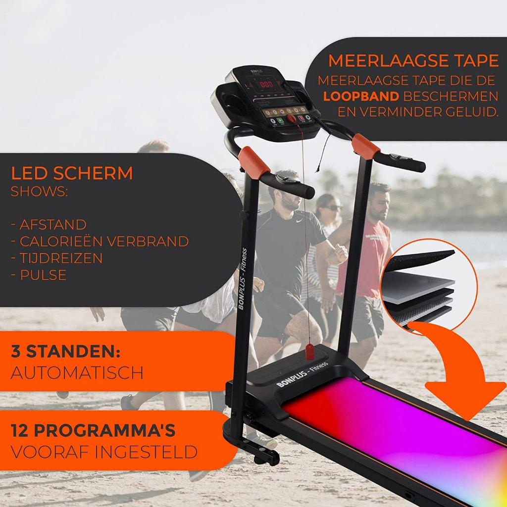 Elektrische Loopband 12 km/h. Hellingshoek. 12 Programma's., Ophalen of Verzenden, Nieuw, Overige typen