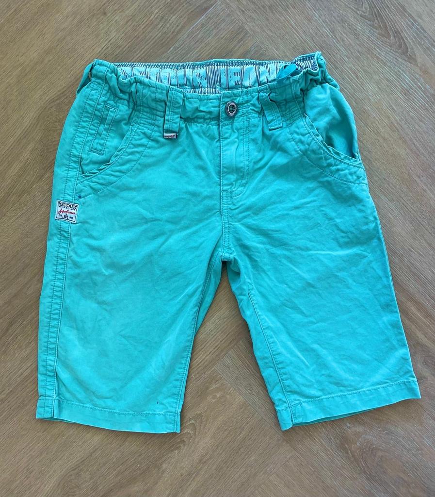 Retour korte broek turquoise maat 128, Kinderen en Baby's, Kinderkleding | Maat 128, Verzenden, Zo goed als nieuw, Jongen, Broek
