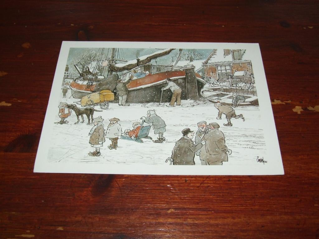 493- CA. 13 X 18 CM. DUBBELKAART - JAN SANDERS, Gebruikt, Verzenden, Voor 1940, Prent