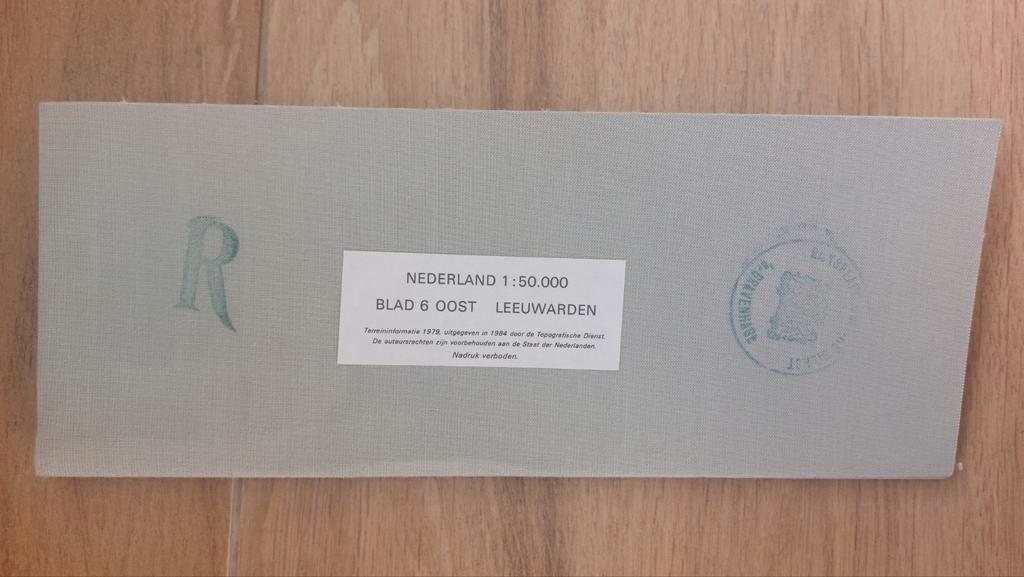 6OOST Leeuwarden Zoutkamp Ulrum Anjum Stafkaart uit 1984, Boeken, Topografische Dienst Nederland, Ophalen of Verzenden, 1800 tot 2000