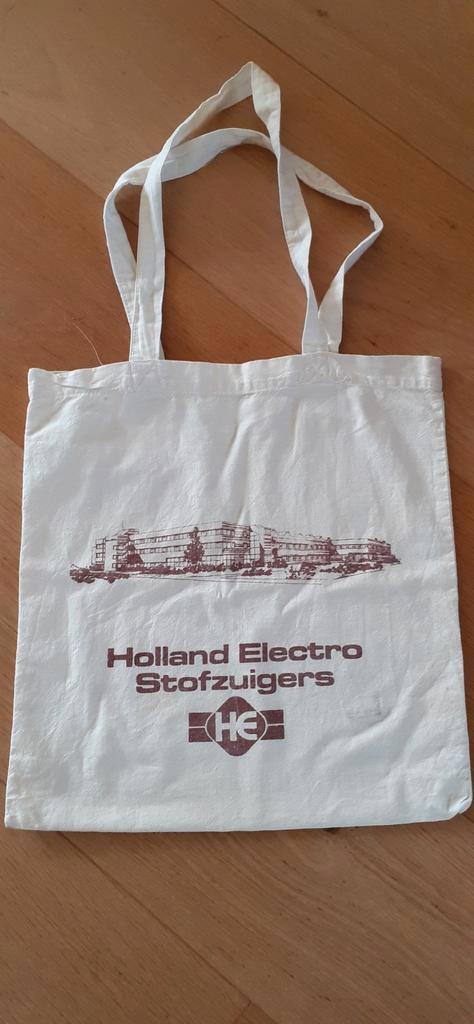 Holland Electro Stofzuigers linnen tas, Sieraden, Tassen en Uiterlijk, Tassen | Schoudertassen, Gebruikt, Overige merken, Wit