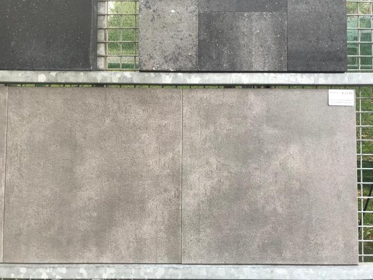 Aanbieding terrastegels 60x60 Concrete Natural Grey b-keus, Tuin en Terras, Tegels en Klinkers, Nieuw, Terrastegels, Beton, 10 m² of meer