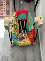 Baby schommelstoel met vrolijke dierenprint, Ophalen, Gebruikt