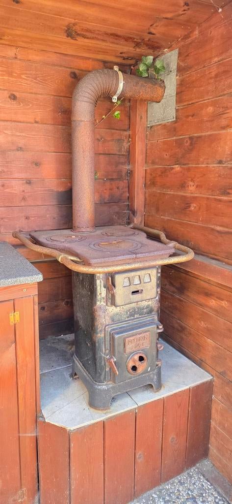 Pelgrim kachel potkachel kookplaten, Ophalen, Gebruikt, Hout, Houtkachel