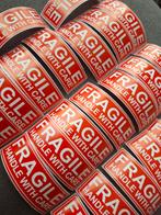 30 stuks fragiel fragile stickers rood wit, Verzamelen, Stickers, Ophalen of Verzenden, Nieuw, Overige typen