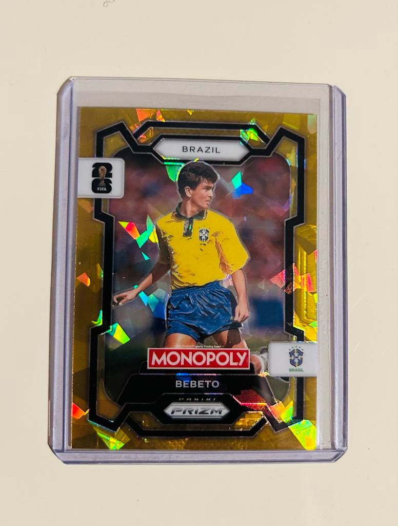 Panini Monopoly Prizm parallel Bebeto / Francescoli / Emery, Ophalen of Verzenden, Nieuw, Losse kaart, Foil