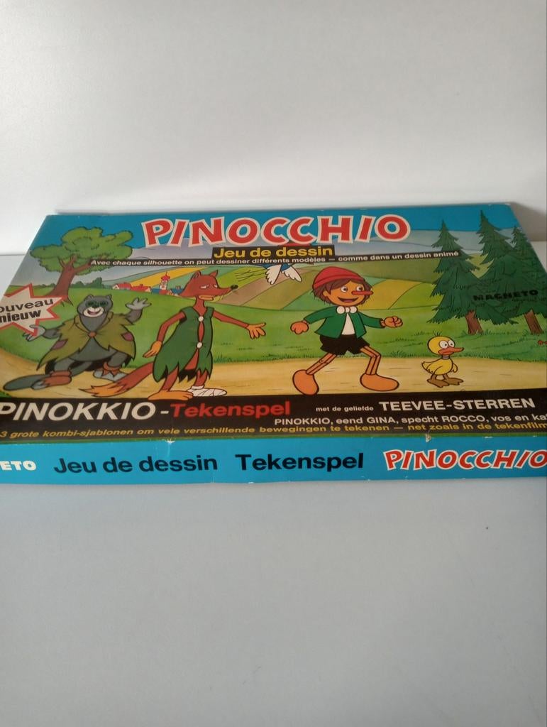 Vintage Pinokkio Tekenspel - Magneto Teevee-Sterren, Ophalen of Verzenden, Zo goed als nieuw, Knutselen