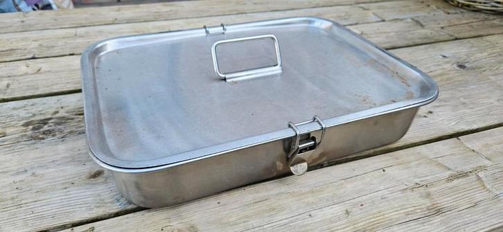 Rookoven voor gasfornuis of BBQ - RVS, Huis en Inrichting, Keuken | Keukenbenodigdheden, Gebruikt, Overige typen, Metaal, Zilver