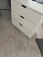 Witte kast met 3 laden - 80x78 cm, geverfd, Huis en Inrichting, Gebruikt, 3 of 4 laden, Minder dan 100 cm, 50 tot 100 cm