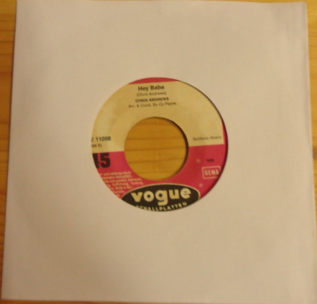 Chris Andrew > Hey Babe, Cd's en Dvd's, Vinyl Singles, Gebruikt, 7 inch, Single, Ophalen of Verzenden