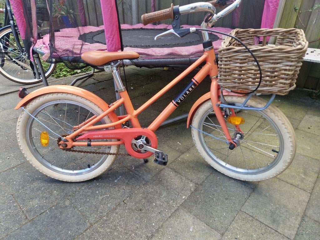 Volare melody oranje/roze fiets 18 inch, Fietsen en Brommers, Fietsen | Meisjes, Ophalen of Verzenden, Gebruikt, 18 inch