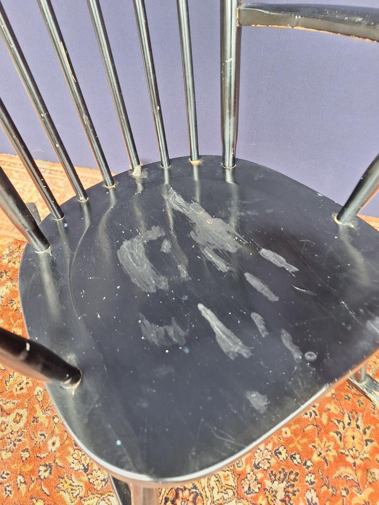 Vintage houten schommelstoel, de Ster Gelderland, stoel, Huis en Inrichting, Stoelen, Ophalen, Gebruikt, Eén, Nvt