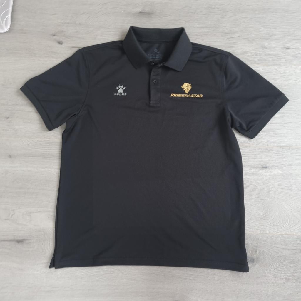 Kelme x Primerastar Polo - Zwart/Goud - Maat XL, Ophalen of Verzenden, Maat 56/58 (XL), Zwart