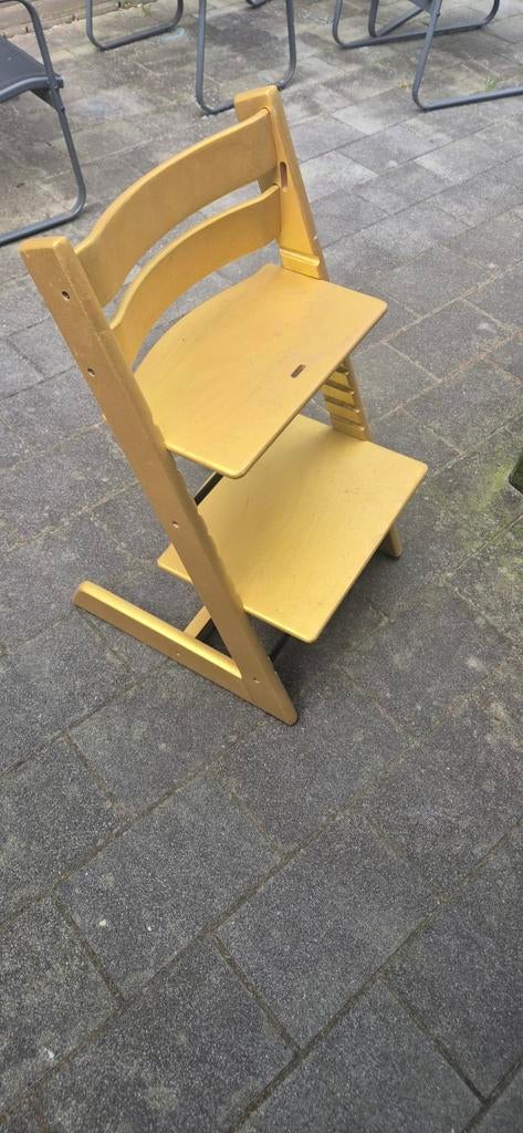 Gouden Trip Trap stoel, Ophalen of Verzenden, Gebruikt, Meegroeistoel