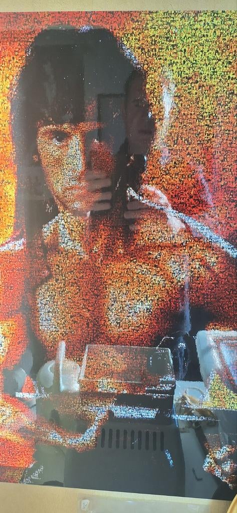 Uniek mozaïek portret  david law van een rocky  kunstwerk, Antiek en Kunst, Ophalen of Verzenden
