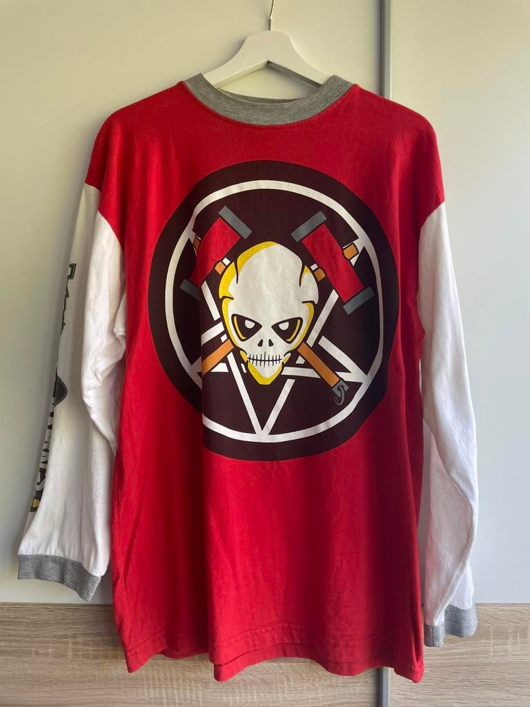 Hardcore Maniacs Longsleeve (Gabber), Ophalen of Verzenden, Zo goed als nieuw, Maat 56/58 (XL), Rood