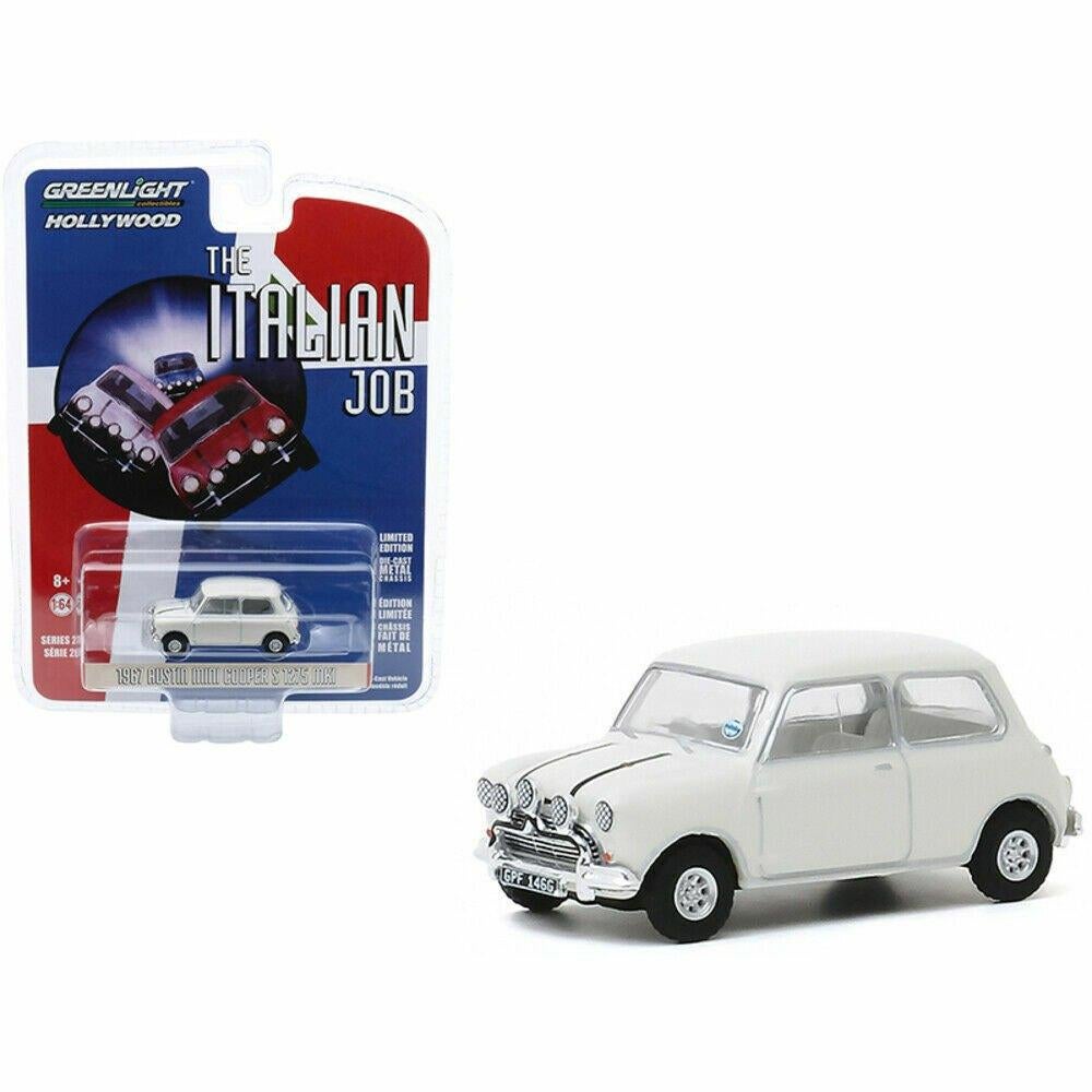 1967 Austin Mini Cooper S 1275 Mk1 v Greenlight 1/64 wit, Ophalen of Verzenden, Nieuw, Auto