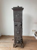 Antieke gietijzeren kachel Eidsfos Verk No. 152, Ophalen, Gebruikt, Houtkachel, Vrijstaand