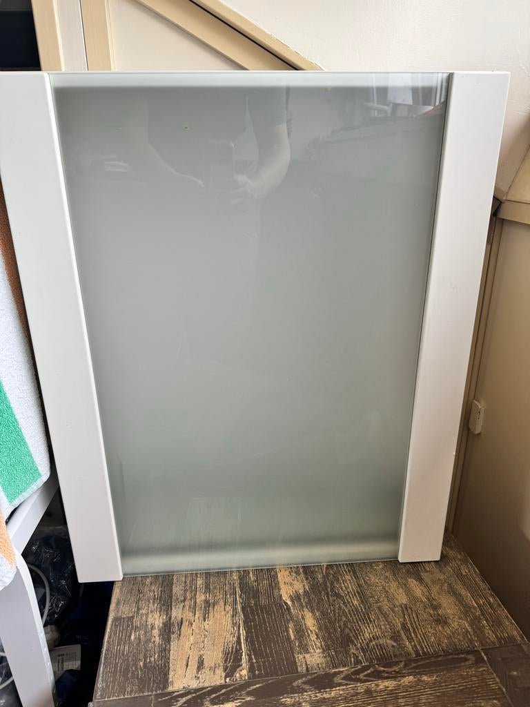 Witte Medicijnkast met Glazen Deur, Ophalen, Zo goed als nieuw