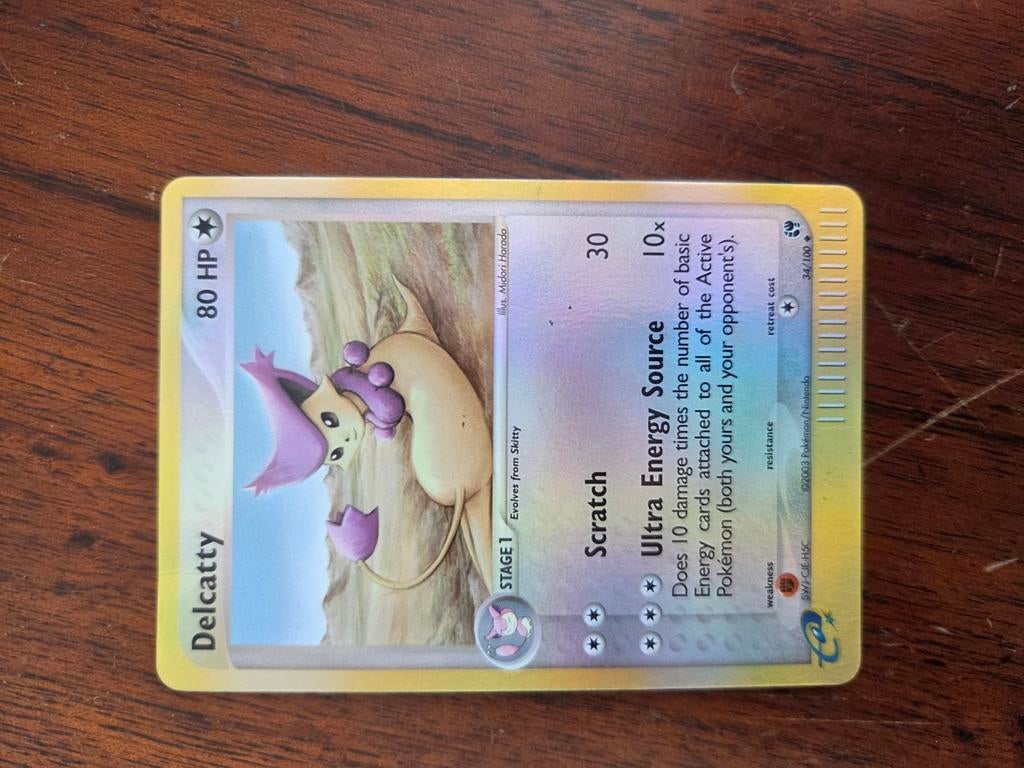 Delcatty reverse holo 34, Ophalen of Verzenden, Gebruikt, Speelkaart(en)
