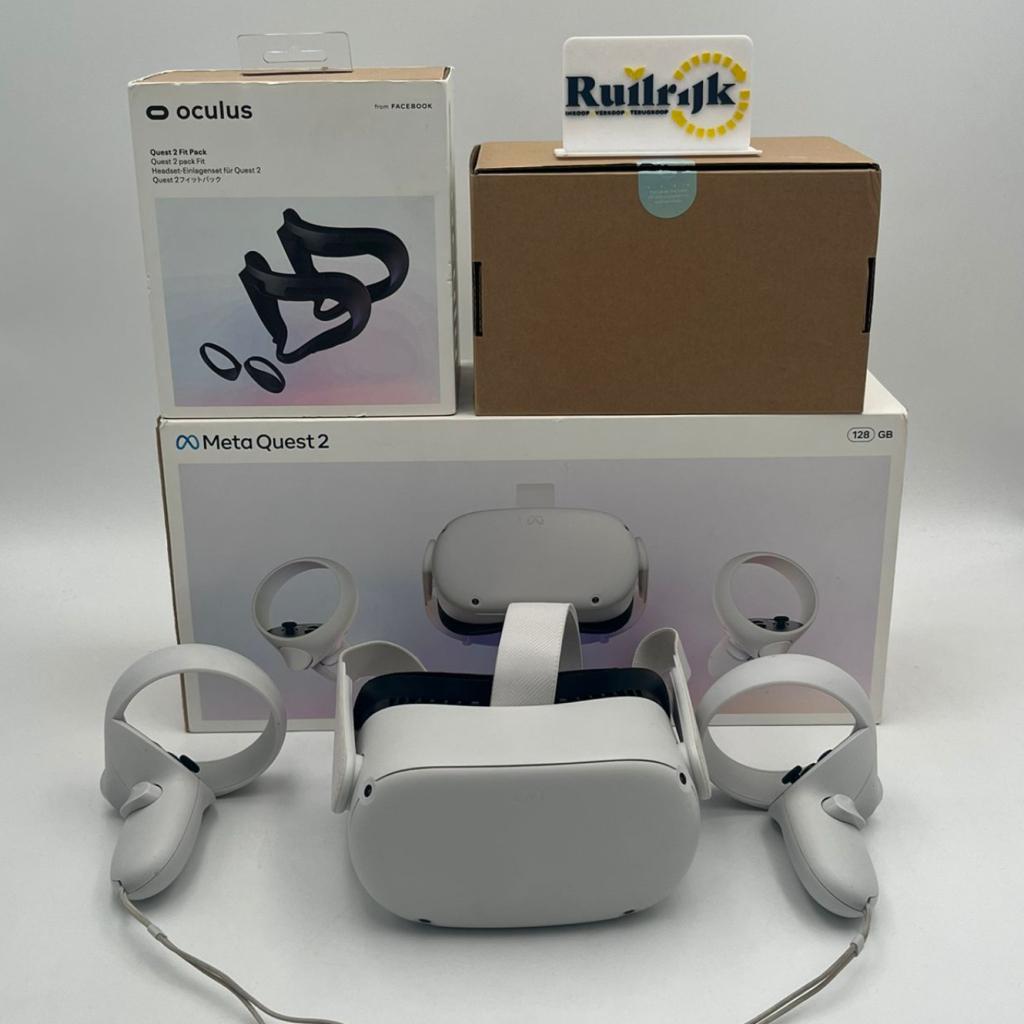 Meta Quest 2 128Gb complete set met Bobo VR m2 - Nette staat, Ruilrijk, Zo goed als nieuw, Info@ruilrijk.nl, Neerstraat 60, 6041 KD Roermond