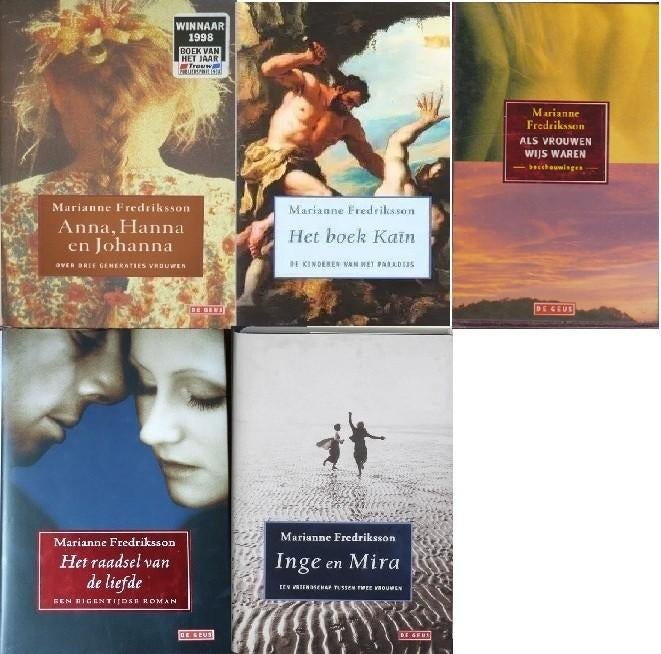 5x Marianne Fredriksson, o.a. Inge en Mira - Het boek Kaïn, Ophalen of Verzenden, Gelezen, Marianne Fredriksson, Europa overig