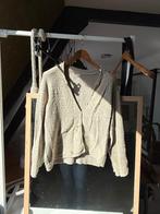 Excl. Bink Brei Vest – Met Parels & Ajour – Handg. & Uniek, Verzenden, Beige, Maat 42/44 (L), Gedragen