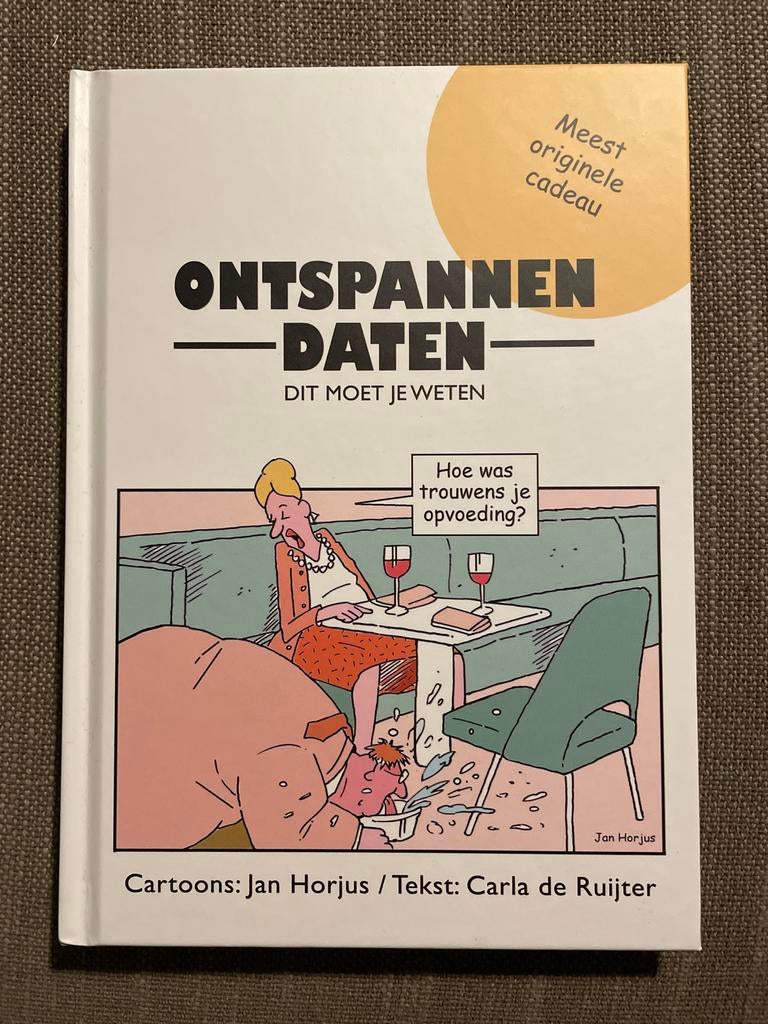 Ontspannen Daten - Dit Moet Je Weten (Gesigneerd), Ophalen of Verzenden, Zo goed als nieuw, Cartoons