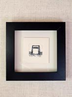 Etsje van de Hef, brug in Rotterdam met 3D lijstje 10x10 cm, Minder dan 50 cm, Oorspronkelijke maker, Nieuw, Ophalen of Verzenden