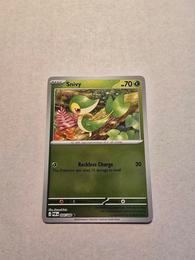 (POR) Snivy Reverse Holo 004/088, Ophalen of Verzenden, Zo goed als nieuw, Losse kaart